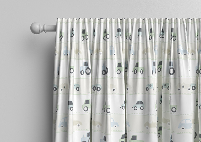 Brum Brum, Neutral - Made to Measure Curtains - Image 10